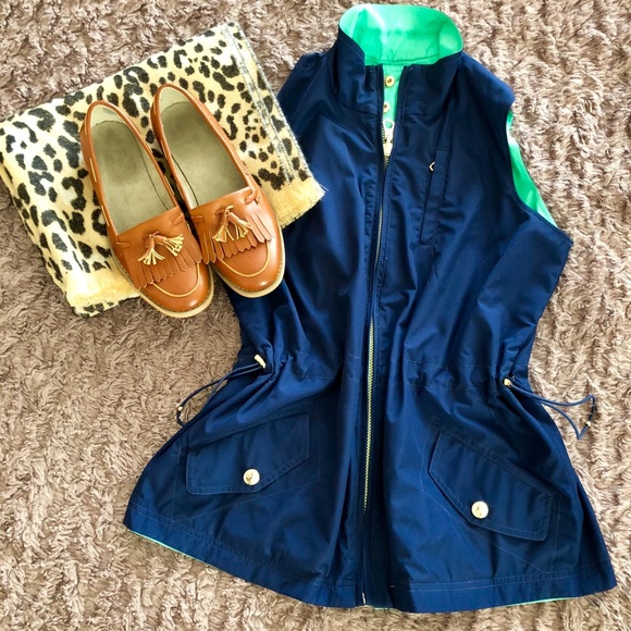 Ralph Lauren reversible blue & green vest Size S - Picture 2 of 5